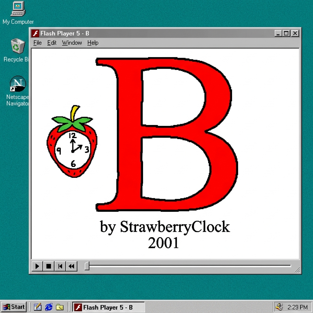Screenshot of B on the Newgrounds portal